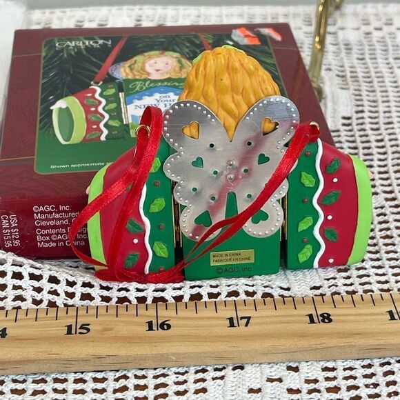 Carlton Cards New Home 2001 Angel Christmas Ornament || Vintage ornament - Picture 10 of 11